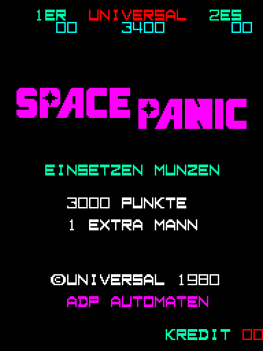 Space Panic (German) Title Screen